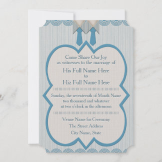 Invitation Son et son Blue Oxford Pinstripe