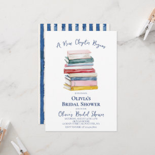 Invitation Son nouveau chapitre commence Livre thème douche d