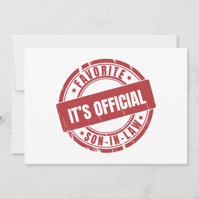 Invitation Son Officiel Est Le Fils Préféré En Droit (Devant)