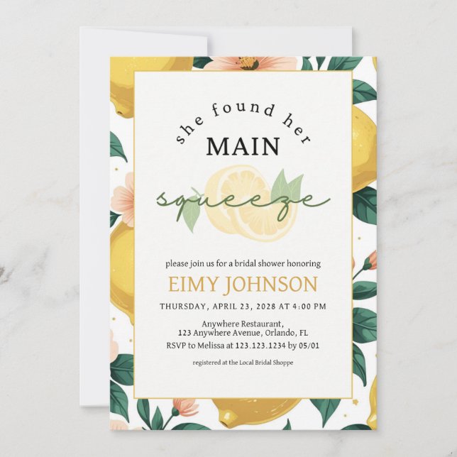 Invitation Son Petit Ami (Devant)