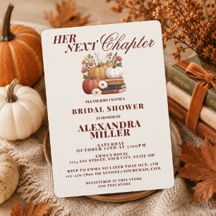 Invitation Son Prochain Chapitre Fête de Fiançailles Automne