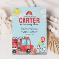 Sonnez l'alarme Camion de pompiers Anniversaire de