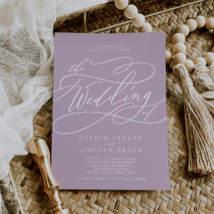 Invitation SOPHIA Simple Moderne Lilac Purple Printemps Maria