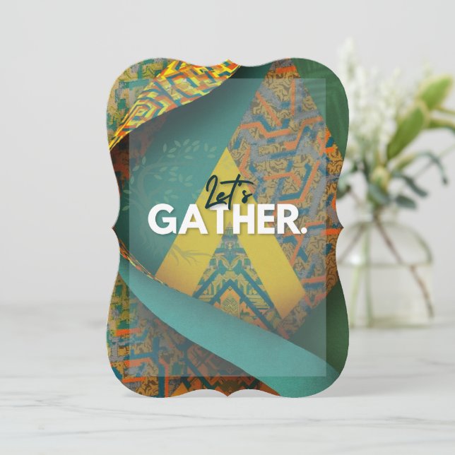 Invitation Sophisticated Luxury African Asian Caribbean (Debout devant)