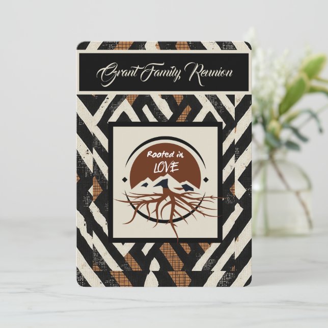 Invitation Sophisticated Soulful Family Reunion (Debout devant)