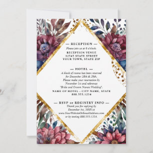 Invitation Sophistication stupéfiante Mariage de pivoine à bi