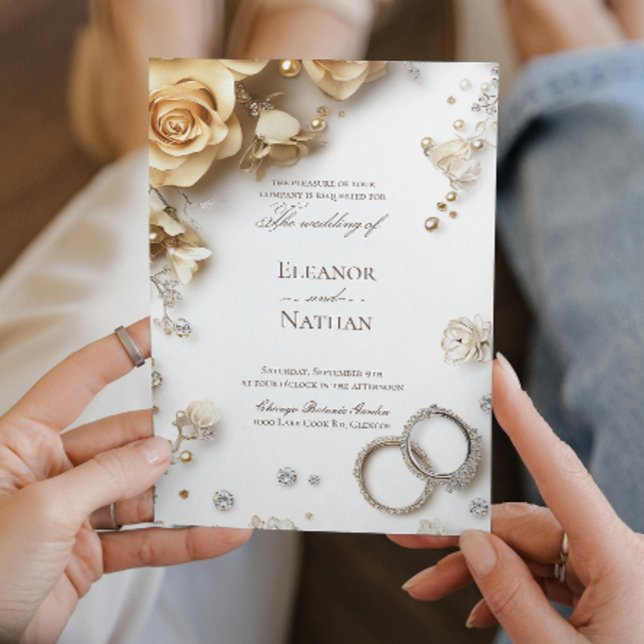 Invitation Sophistiqué pour les anneaux de loral et de deux M (Créateur téléchargé)