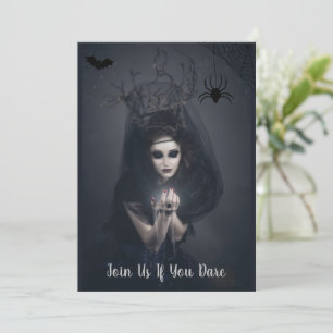 Invitation Sorcière noire Éffrayante Halloween Fête Invitatio