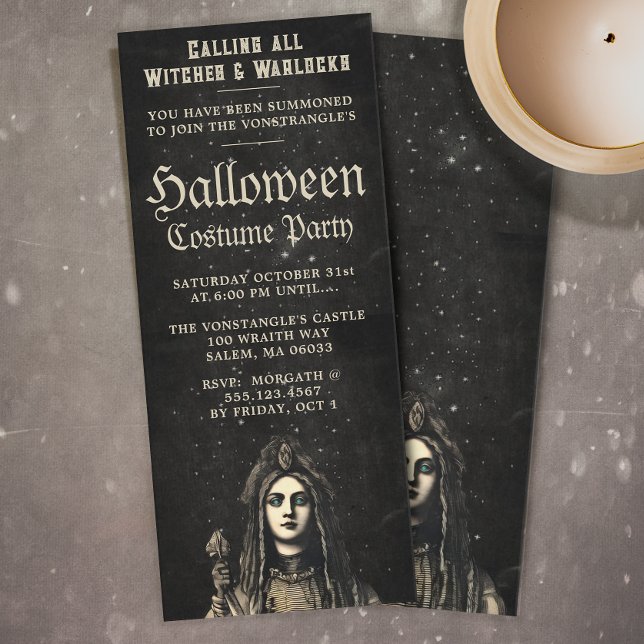 Invitation Sorcière, Psychique Adulte Halloween Party Invitat (Créateur téléchargé)