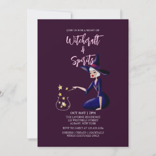 Invitation Sorcière Wand Magic Gouache Halloween Costume Part