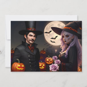 Invitation Sorcières et sorciers Halloween Bash Party