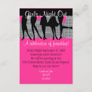 Invitation Sortie de la nuit des filles