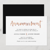 Souhait Moderne | Annulation ou Report de Mariage