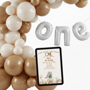 Invitation Souhait pour un spécial, Lapin Wish 1er Anniversai