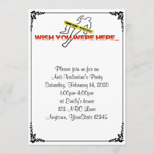 Invitation Souhaitez-vous être ici pour l'invitation du parti