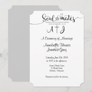 Invitation Soulmates Christian Message Mariage
