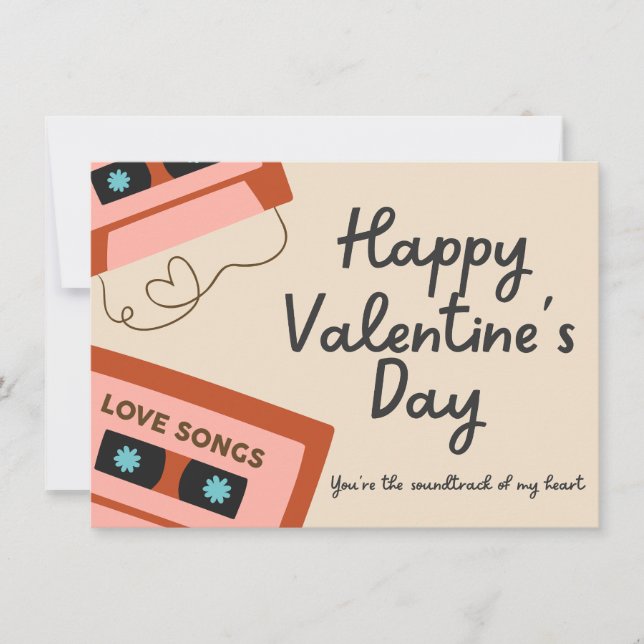 Invitation Soundtrack Of My Heart Valentine's Day Card (Devant)