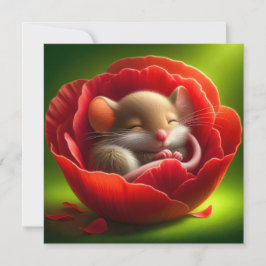 Invitation Souris couchée