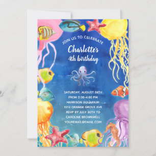 Invitation Sous la fête d'anniversaire de la mer