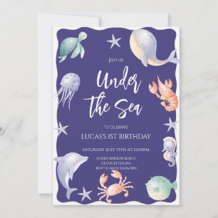 Invitation Sous la fête d'anniversaire du Sea Boy