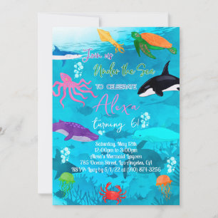 Invitation Sous la mer brillante