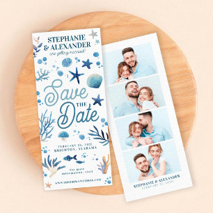 Invitation Sous la mer Sauvez la date Photo Signet
