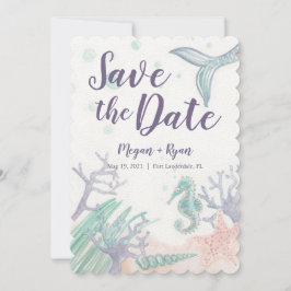 Invitation Sous la mer Sauvez les dates