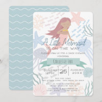 Sous la mer Sirène Baby shower vert de la mer Invi