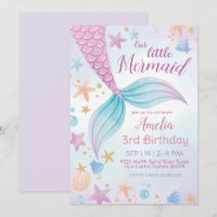 Sous la mer violet Turquoise Petite Sirène Anniver