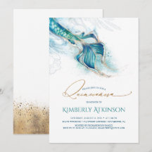 Sous la Queue de sirène d'or de mer Quinceanera