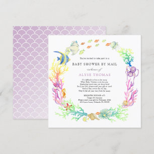 Invitation Sous Le Baby shower Maritime Par La Poste