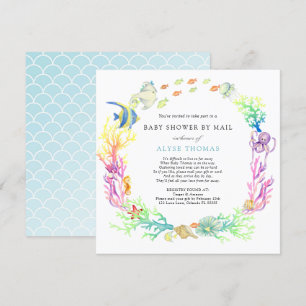 Invitation Sous Le Baby shower Maritime Par La Poste