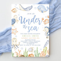 Sous le Baby shower océanique des animaux de mer