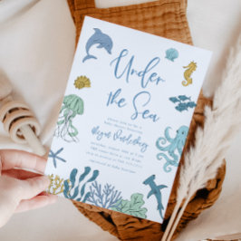 Invitation Sous le Baby shower Sea Boy