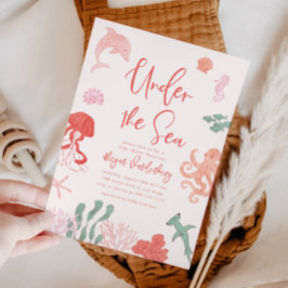 Invitation Sous Le Baby shower Sea Girl
