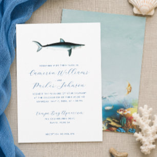Invitation Sous le Mariage de l'aquarium Sea Blue Shark