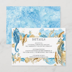 Invitation Sous le Mariage Sea Blue Gold