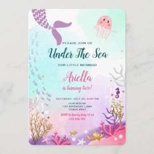 Invitation Sous le pourpre d'invitation d'anniversaire de