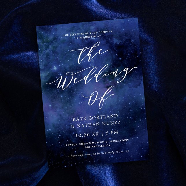 Invitation Sous les étoiles Espace chic Astronomie Étoiles Ma (Créateur téléchargé)