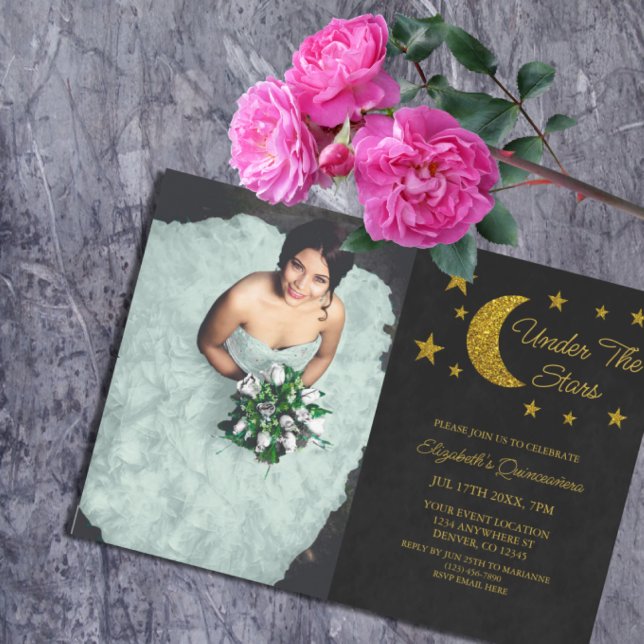 Invitation Sous Les Étoiles Quinceañera (Créateur téléchargé)