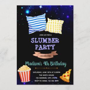 Invitation Sous l'invitation de la fête du sommeil étoilée