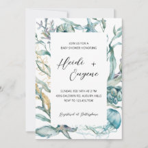 Sous l'invitation du Baby shower des méduses marin