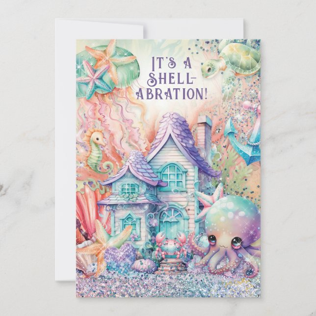 Invitation Sous l'invitation du Baby shower marin (Devant)