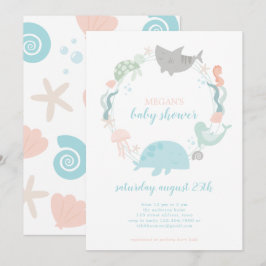 Invitation Sous L'Invitation Du Baby shower Maritime