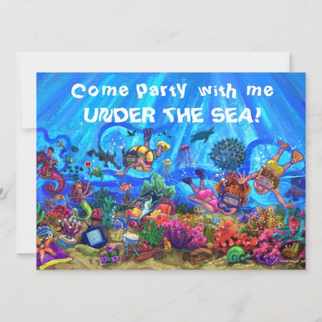 Invitation Sous l'invitation du Sea Party (Devant)