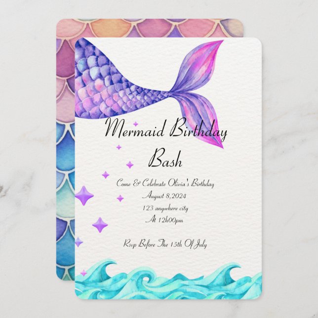 INVITATION SOUS L'INVITATION MARITIME POUR LES FILLES (Devant / Derrière)