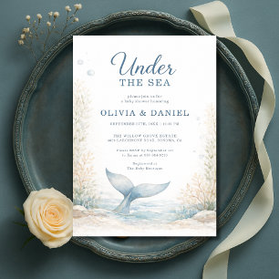 Invitation Sous l'océan Fête prénatale pour couples