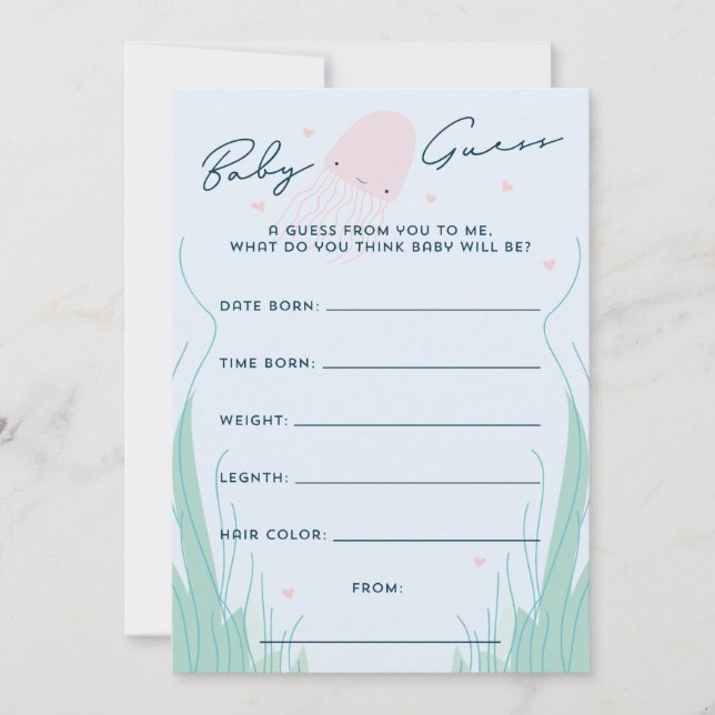 Invitation Sous l'oeil des bébés méduses de mer (Devant)