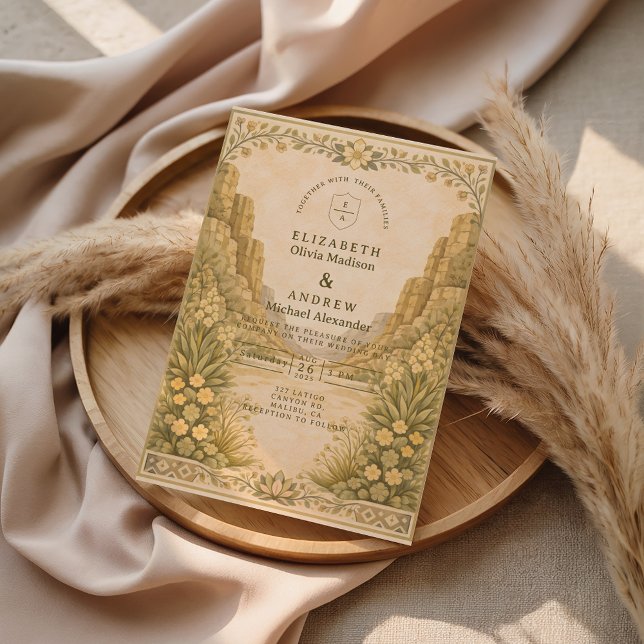 Invitation Southwestern Desert Floral Wedding (Créateur téléchargé)