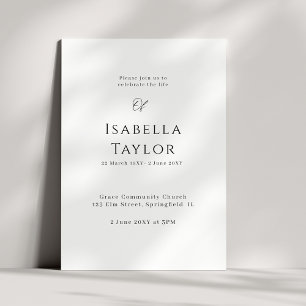 Invitation Souvenez-vous de l'élégance : une célébration de l